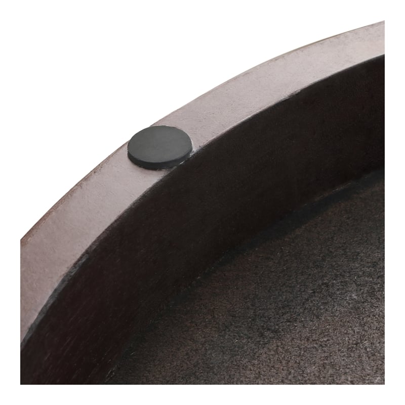 NPD Furniture Truro Round Nightstand/Side Table in Dark Brown