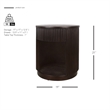 NPD Furniture Truro Round Nightstand/Side Table in Dark Brown