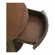 NPD Furniture Truro Round Nightstand/Side Table in Rustic Walnut