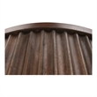 NPD Furniture Truro Round Nightstand/Side Table in Rustic Walnut
