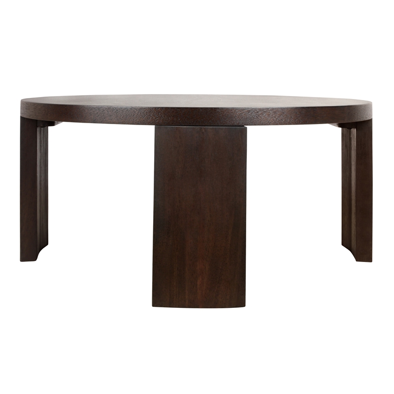 NPD Furniture Londyn KD Round Coffee Table in Dark Brown