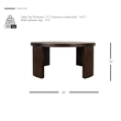 NPD Furniture Londyn KD Round Coffee Table in Dark Brown