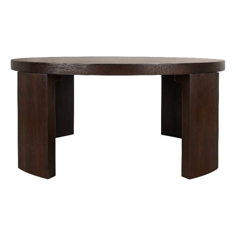 NPD Furniture Londyn KD Round Coffee Table in Dark Brown