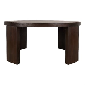 New Pacific Direct Londyn KD Round Coffee Table in Dark Brown