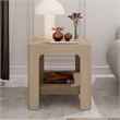 NPD Furniture Trevin KD Side/End Table with Open Shelf in Weathered Sand