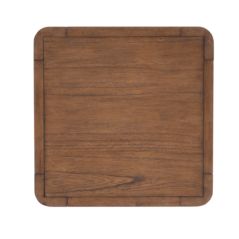 NPD Furniture Trevin KD Side/End Table with Open Shelf in Walnut