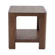 NPD Furniture Trevin KD Side/End Table with Open Shelf in Walnut