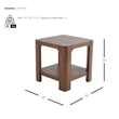 NPD Furniture Trevin KD Side/End Table with Open Shelf in Walnut