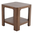 NPD Furniture Trevin KD Side/End Table with Open Shelf in Walnut