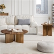 NPD Furniture Petrilio KD Side/End Table in Hazelnut Brown