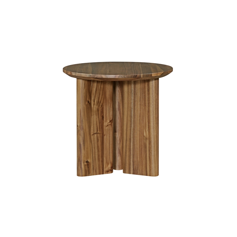 NPD Furniture Petrilio KD Side/End Table in Hazelnut Brown