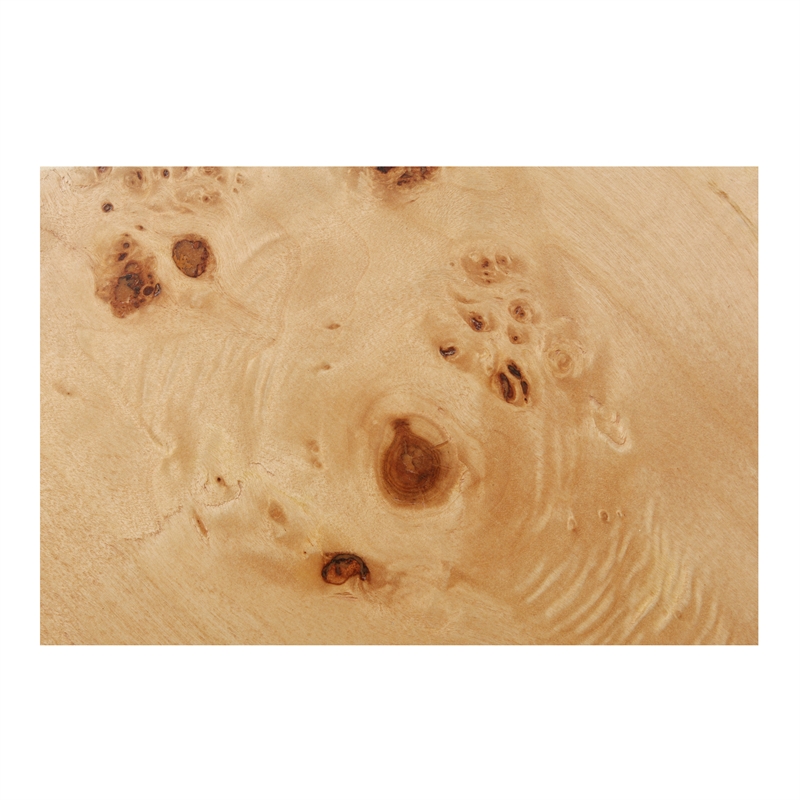NPD Furniture Malva Burl Wood Side/End Table in Natural Burl