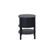 NPD Furniture Acelyn KD Tambour Nightstand/Side Table in Black