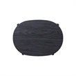 NPD Furniture Acelyn KD Tambour Nightstand/Side Table in Black