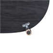 NPD Furniture Acelyn KD Tambour Nightstand/Side Table in Black