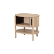 NPD Furniture Acelyn KD Tambour Nightstand/Side Table in Light Oak