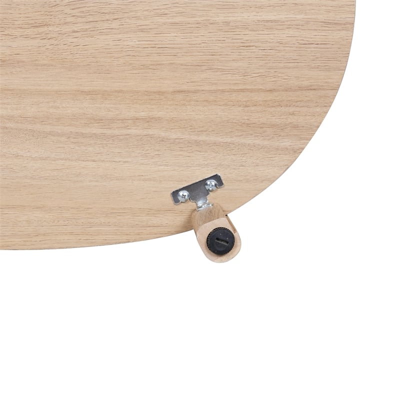 NPD Furniture Acelyn KD Tambour Nightstand/Side Table in Light Oak