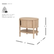NPD Furniture Acelyn KD Tambour Nightstand/Side Table in Light Oak