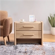 NPD Furniture Fortville KD Nightstand/Side Table 2 Drawers in Light Oak