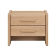 NPD Furniture Fortville KD Nightstand/Side Table 2 Drawers in Light Oak