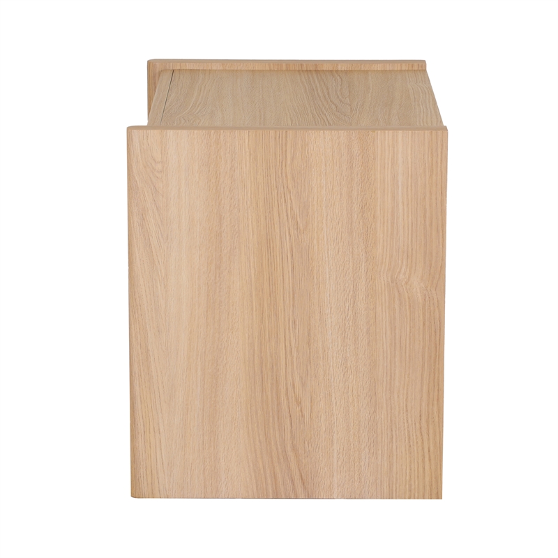 NPD Furniture Fortville KD Nightstand/Side Table 2 Drawers in Light Oak
