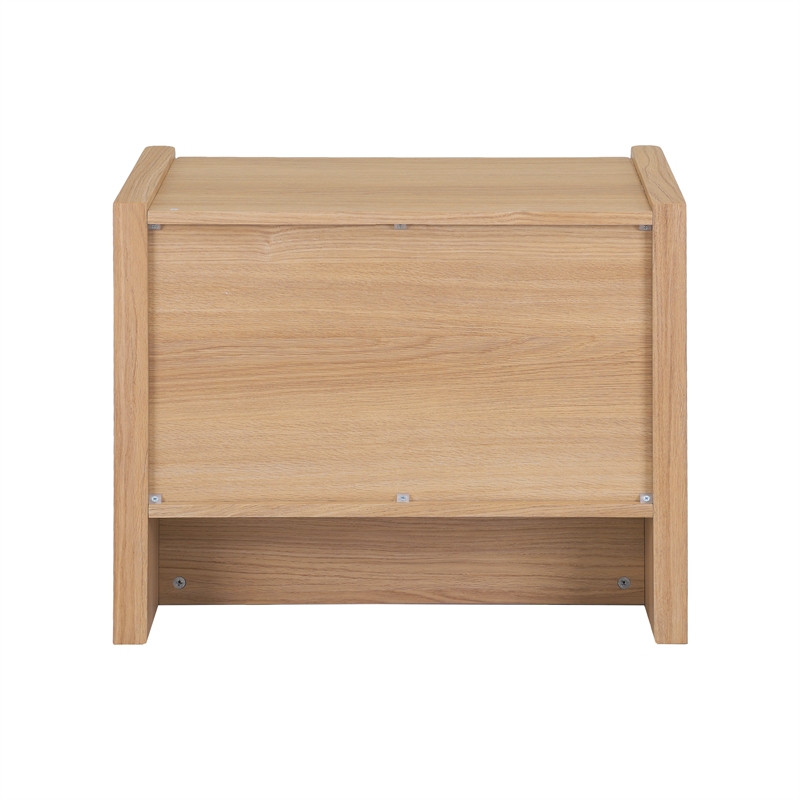 NPD Furniture Fortville KD Nightstand/Side Table 2 Drawers in Light Oak