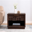 NPD Furniture Dreighton KD Nightstand/Side Table 1 Drawer in Coffee Brown