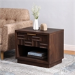 NPD Furniture Dreighton KD Nightstand/Side Table 1 Drawer in Coffee Brown