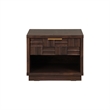 NPD Furniture Dreighton KD Nightstand/Side Table 1 Drawer in Coffee Brown