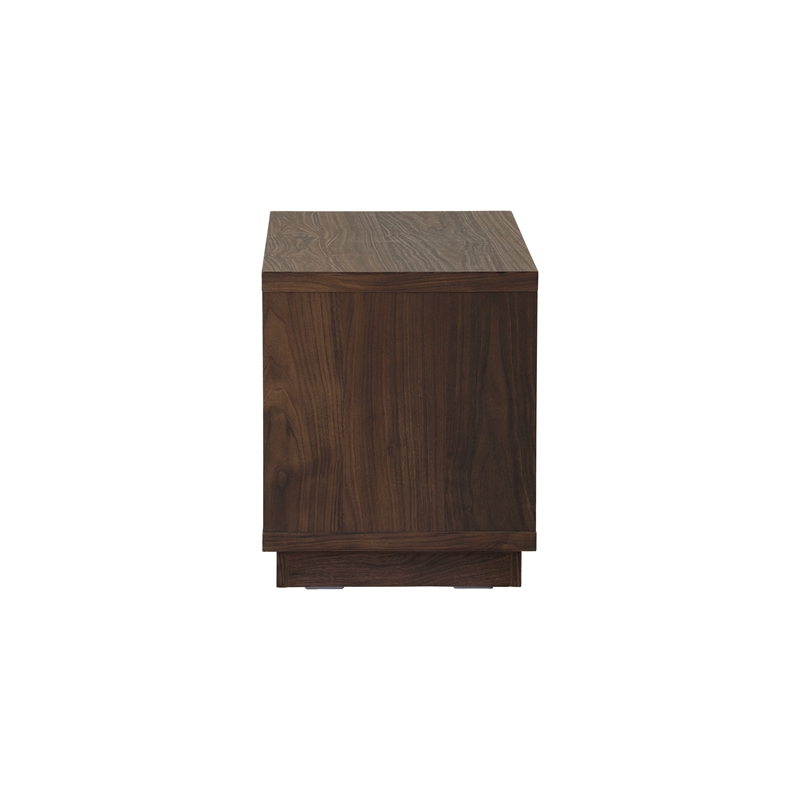 NPD Furniture Dreighton KD Nightstand/Side Table 1 Drawer in Coffee Brown