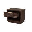 NPD Furniture Dreighton KD Nightstand/Side Table 1 Drawer in Coffee Brown