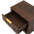 NPD Furniture Dreighton KD Nightstand/Side Table 1 Drawer in Coffee Brown