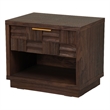 NPD Furniture Dreighton KD Nightstand/Side Table 1 Drawer in Coffee Brown