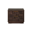 NPD Furniture Dreighton KD Nightstand/Side Table 2 Drawers in Coffee Brown