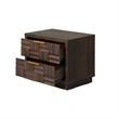 NPD Furniture Dreighton KD Nightstand/Side Table 2 Drawers in Coffee Brown