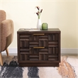 NPD Furniture Dreighton KD Nightstand/Side Table 2 Drawers in Coffee Brown
