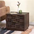 NPD Furniture Dreighton KD Nightstand/Side Table 2 Drawers in Coffee Brown