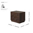 NPD Furniture Dreighton KD Nightstand/Side Table 2 Drawers in Coffee Brown