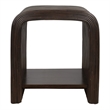 NPD Furniture Kyran Rattan Side/End Table in Espresso Brown