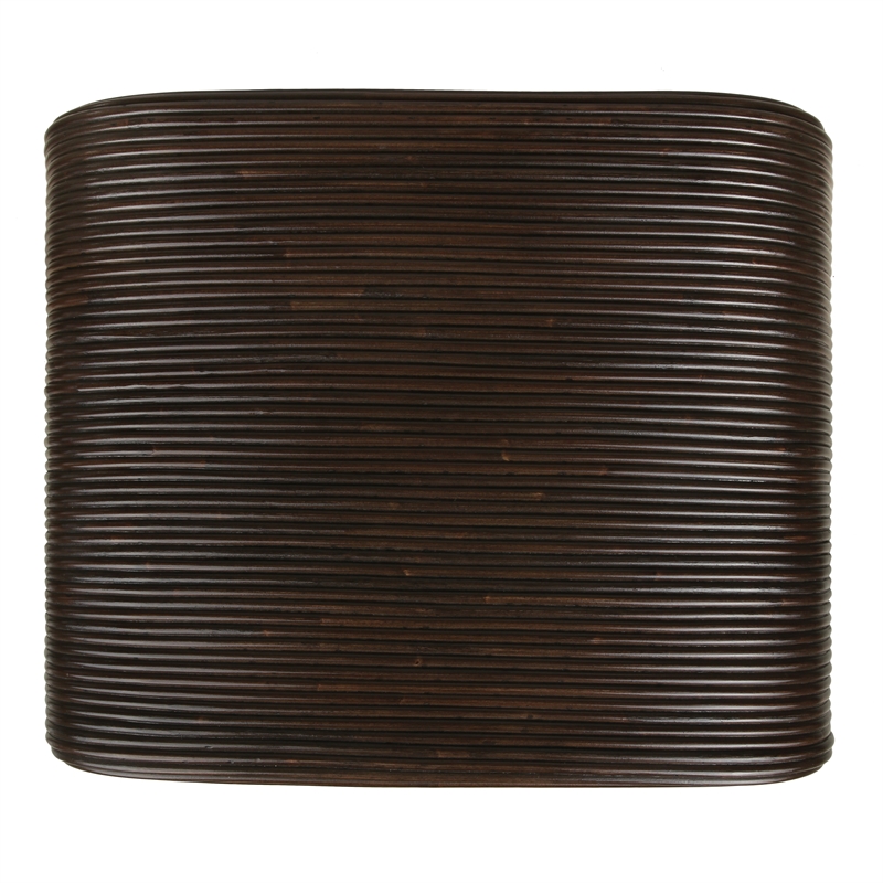 NPD Furniture Kyran Rattan Side/End Table in Espresso Brown