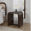 NPD Furniture Kyran Rattan Side/End Table in Espresso Brown