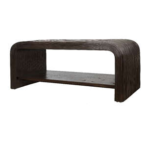 NPD Furniture Kyran Rattan Coffee Table in Espresso Brown