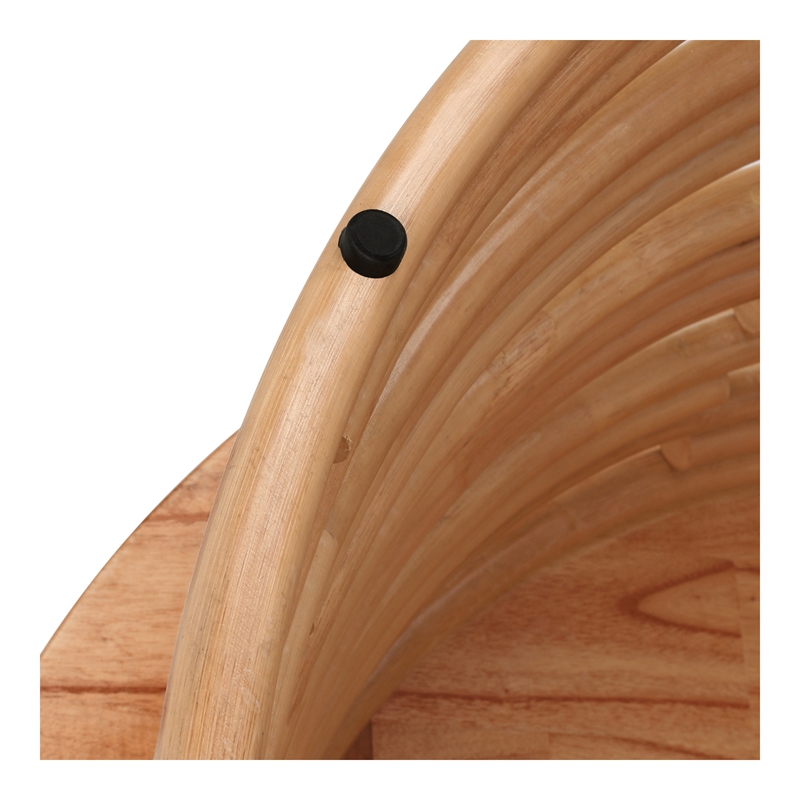 New Pacific Direct Zeke Rattan Coffee Table w/ Wood Top in Honey