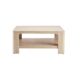 NPD Furniture Trevin KD Square Coffee Table with Open Shelf in Beige