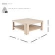 NPD Furniture Trevin KD Square Coffee Table with Open Shelf in Beige