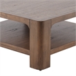 NPD Furniture Trevin KD Square Coffee Table with Open Shelf in Walnut