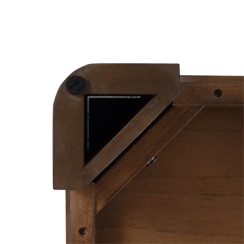 New Pacific Direct Trevin KD Square Coffee Table with Open Shelf in Walnut