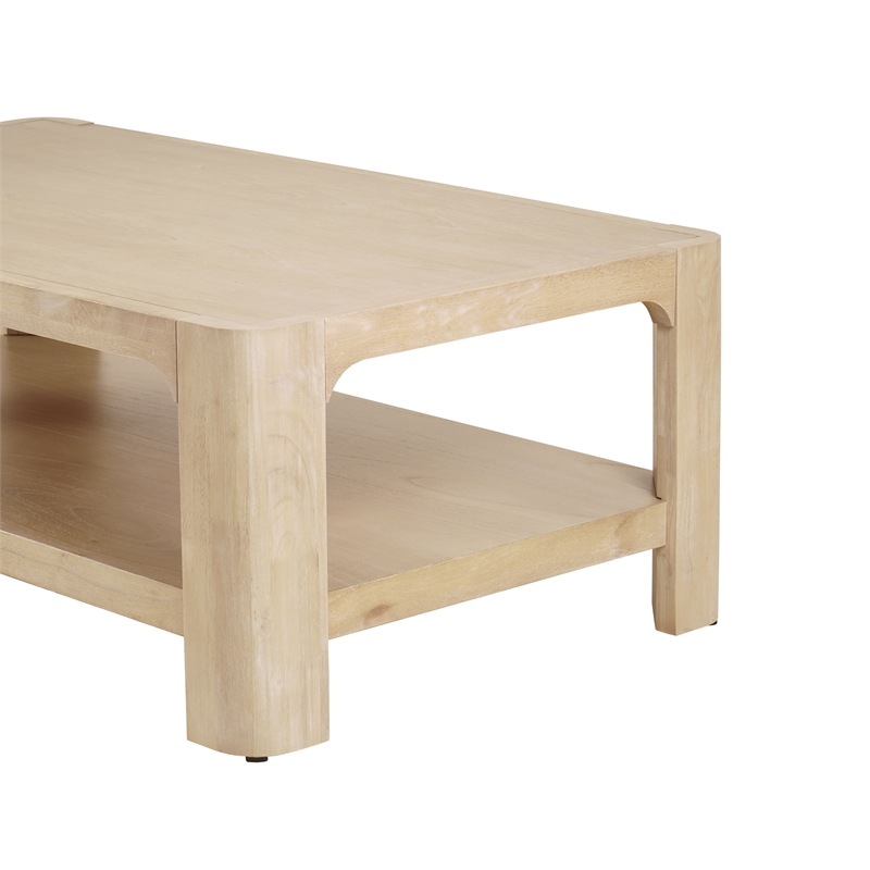 New Pacific Direct Trevin KD Rectangular Coffee Table in Weathered Sand