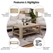 NPD Furniture Trevin KD Rectangular Coffee Table in Weathered Sand
