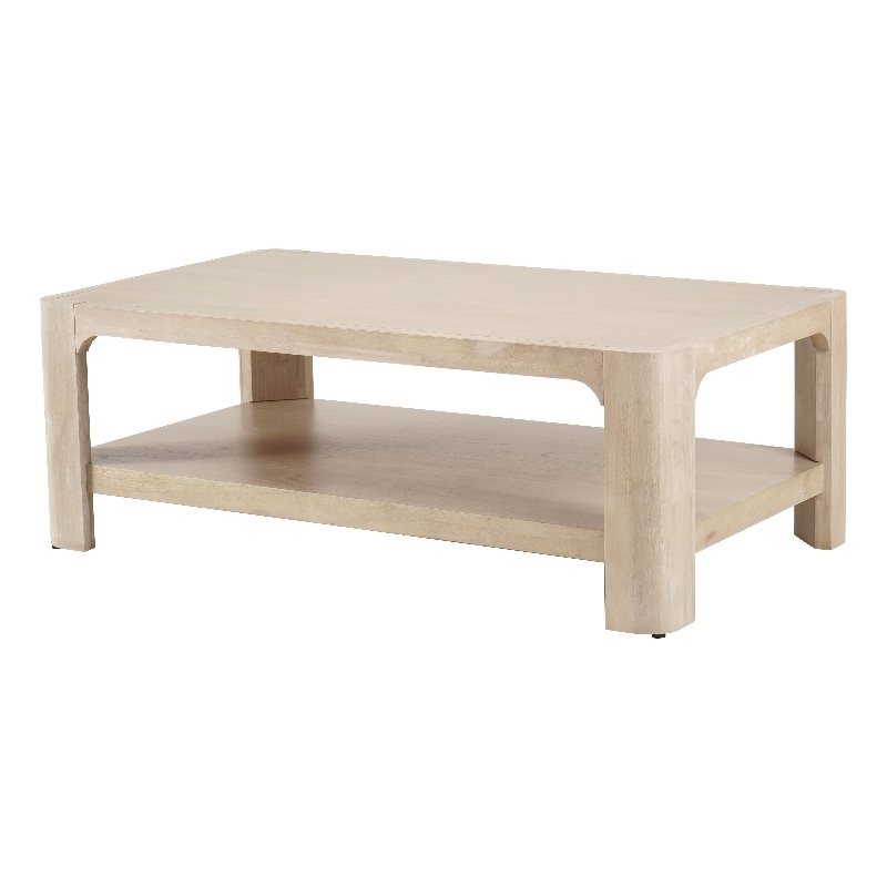 New Pacific Direct Trevin KD Rectangular Coffee Table in Weathered Sand